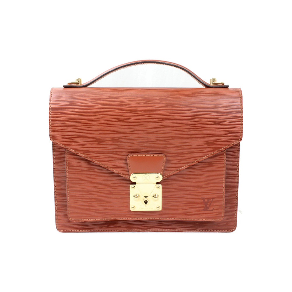 LOUIS VUITTONMonceau Leather Brown Bag